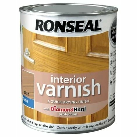 RONSEAL Interior Varnish Quick Dry Satin Birch 750ml RSLIVSBI750 4 RONSEAL Interior Varnish Quick Dry Satin Birch 750ml RSLIVSBI750 - Image 2