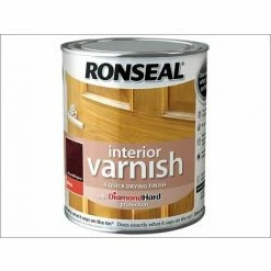 RONSEAL Interior Varnish Quick Dry Gloss Deep Mahogany 250ml RSLINGDM250