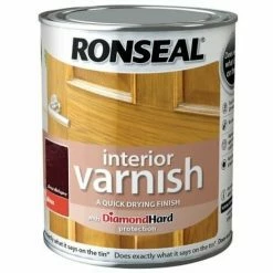 Alternative view of RONSEAL Interior Varnish Quick Dry Gloss Deep Mahogany 250ml RSLINGDM250