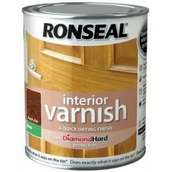Alternative view of RONSEAL Interior Varnish Quick Dry Matt Dark Oak 250ml RSLIVMDO250