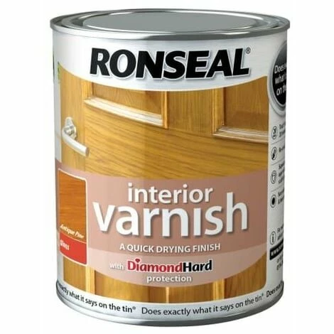 RONSEAL Interior Varnish Quick Dry Gloss Antique Pine 750ml RSLINGAP750 4 RONSEAL Interior Varnish Quick Dry Gloss Antique Pine 750ml RSLINGAP750 - Image 2