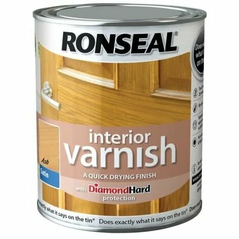 RONSEAL Interior Varnish Quick Dry Satin Ash 750ml RSLIVSAS750 4 RONSEAL Interior Varnish Quick Dry Satin Ash 750ml RSLIVSAS750 - Image 2