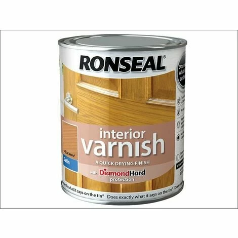 RONSEAL Interior Varnish Quick Dry Satin Pearwood 750ml RSLIVSPW750 3 RONSEAL Interior Varnish Quick Dry Satin Pearwood 750ml RSLIVSPW750