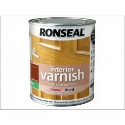 RONSEAL Interior Varnish Quick Dry Matt Medium Oak 250ml RSLIVMMO250