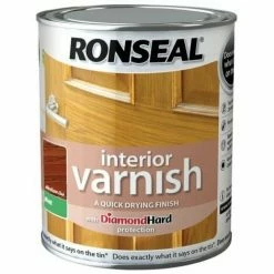 Alternative view of RONSEAL Interior Varnish Quick Dry Matt Medium Oak 250ml RSLIVMMO250