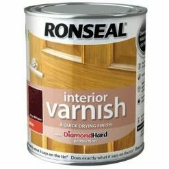 Alternative view of RONSEAL Interior Varnish Quick Dry Gloss Deep Mahogany 750ml RSLINGDM750