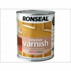 RONSEAL Interior Varnish Quick Dry Gloss Medium Oak 750ml RSLINGMO750