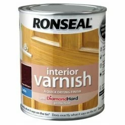 Alternative view of RONSEAL Interior Varnish Quick Dry Satin Deep Mahogany 250ml RSLIVSDM250