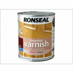 RONSEAL Interior Varnish Quick Dry Satin Teak 250ml RSLIVSTE250