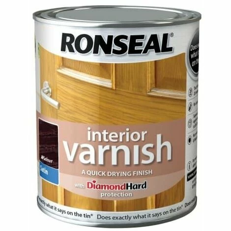 RONSEAL Interior Varnish Quick Dry Satin Walnut 250ml RSLIVSWN250 4 RONSEAL Interior Varnish Quick Dry Satin Walnut 250ml RSLIVSWN250 - Image 2