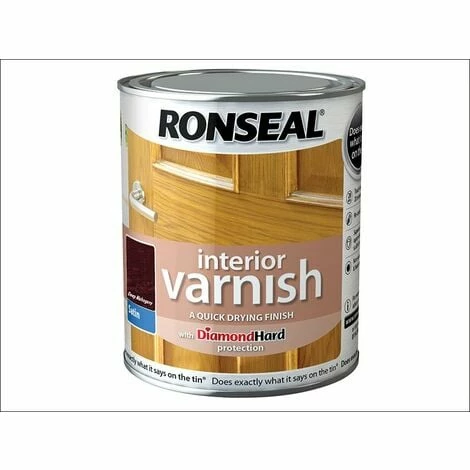RONSEAL Interior Varnish Quick Dry Satin Deep Mahogany 750ml RSLIVSDH750 3 RONSEAL Interior Varnish Quick Dry Satin Deep Mahogany 750ml RSLIVSDH750