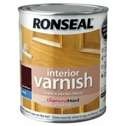 Alternative view of RONSEAL Interior Varnish Quick Dry Satin Deep Mahogany 750ml RSLIVSDH750