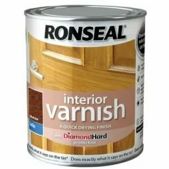 Alternative view of RONSEAL Interior Varnish Quick Dry Satin Dark Oak 250ml RSLIVSDO250