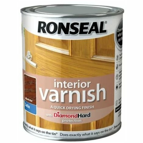 RONSEAL Interior Varnish Quick Dry Satin Dark Oak 250ml RSLIVSDO250 4 RONSEAL Interior Varnish Quick Dry Satin Dark Oak 250ml RSLIVSDO250 - Image 2