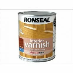 RONSEAL Interior Varnish Quick Dry Satin Medium Oak 750ml RSLIVSMO750