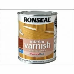RONSEAL Interior Varnish Quick Dry Satin Medium Oak 250ml RSLIVSMO250