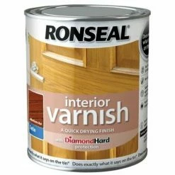Alternative view of RONSEAL Interior Varnish Quick Dry Satin Medium Oak 250ml RSLIVSMO250