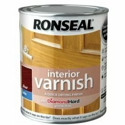 Alternative view of RONSEAL Interior Varnish Quick Dry Satin Teak 750ml RSLIVSTE750