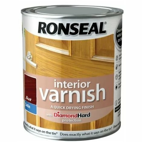 RONSEAL Interior Varnish Quick Dry Satin Teak 750ml RSLIVSTE750 4 RONSEAL Interior Varnish Quick Dry Satin Teak 750ml RSLIVSTE750 - Image 2