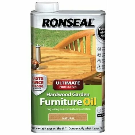 RONSEAL Ultimate Protection Hardwood Garden Furniture Oil Natural Clear 500ml RSLUHWGFOCLR RONSEAL Ultimate Protection Hardwood Garden Furniture Oil Natural Clear 500ml RSLUHWGFOCLR -RONSEAL SHOP 14992857 1
