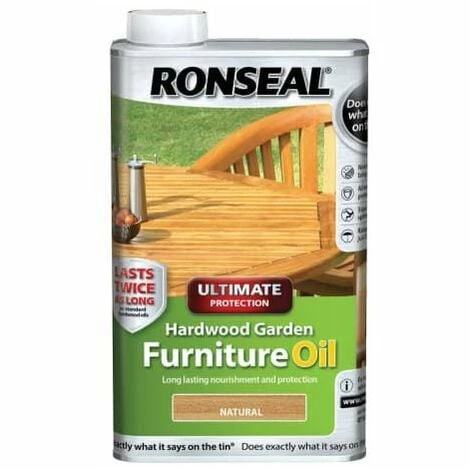 RONSEAL Ultimate Protection Hardwood Garden Furniture Oil Natural Clear 500ml RSLUHWGFOCLR RONSEAL Ultimate Protection Hardwood Garden Furniture Oil Natural Clear 500ml RSLUHWGFOCLR -RONSEAL SHOP 14992857 2