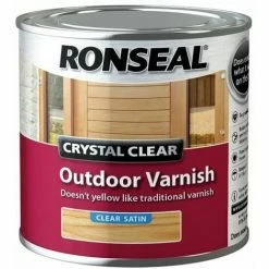 RONSEAL Crystal Clear Outdoor Varnish Satin 250ml RSLCCODVS250