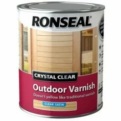 RONSEAL Crystal Clear Outdoor Varnish Satin 750ml RSLCCODVS750