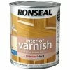 RONSEAL Interior Varnish Quick Dry Satin Clear 250ml RSLIVSCL250 1 RONSEAL Interior Varnish Quick Dry Satin Clear 250ml RSLIVSCL250 -RONSEAL SHOP 14995516 1