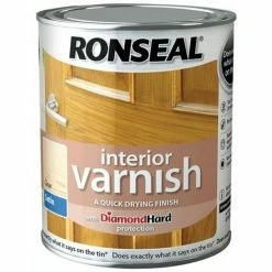 RONSEAL Interior Varnish Quick Dry Satin Clear 250ml RSLIVSCL250