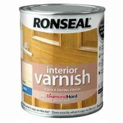 Alternative view of RONSEAL Interior Varnish Quick Dry Satin Clear 250ml RSLIVSCL250