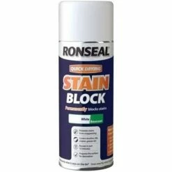 Ronseal Quick Drying Stain Block - White 400ml Aerosol