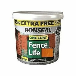 Ronseal 5L One Coat Fence Life Paint - Harvest Gold