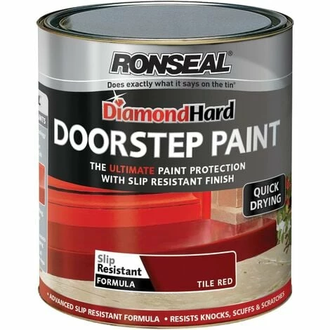Ronseal Diamond Hard Doorstep Paint Tile Red 750ml 3 Ronseal Diamond Hard Doorstep Paint Tile Red 750ml
