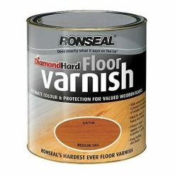 Ronseal Diamond Hard Floor Varnish - Medium Oak - 2.5L