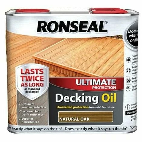 Ronseal Ultimate Decking Oil - Natural Oak - 2.5L 3 Ronseal Ultimate Decking Oil - Natural Oak - 2.5L