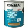 Ronseal Trade Quick Dry Interior Varnish - Medium Oak - 750ml 1 Ronseal Trade Quick Dry Interior Varnish - Medium Oak - 750ml -RONSEAL SHOP 28086583 1