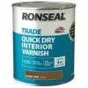 Ronseal Trade Quick Dry Interior Varnish - Dark Oak - 750ml -RONSEAL SHOP 28086586 1