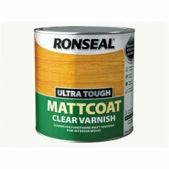 Ronseal RSLUTVM25L Ultra Tough Mattcoat Internal Clear Varnish 2.5 Litre