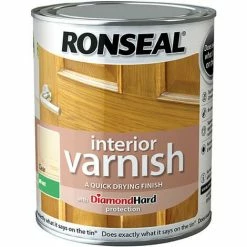 Ronseal RSLIVMCL25L Interior Varnish Quick Dry Matt Clear 2.5 Litre