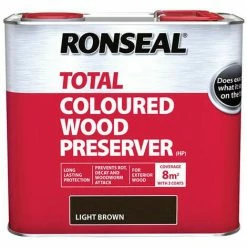 Ronseal RSLTTWPLB25L Trade Total Wood Preserver Light Brown 2.5 Litre