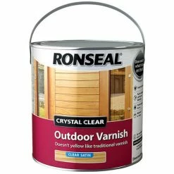 Ronseal RSLCCODVS25L Crystal Clear Outdoor Varnish Satin 2.5 Litre