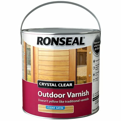 Ronseal RSLCCODVS25L Crystal Clear Outdoor Varnish Satin 2.5 Litre 3 Ronseal RSLCCODVS25L Crystal Clear Outdoor Varnish Satin 2.5 Litre