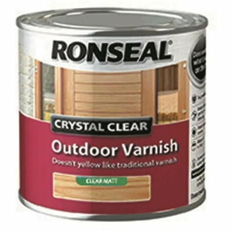 Ronseal Crystal Clear Outdoor Varnish Matt 250ml Ronseal Crystal Clear Outdoor Varnish Matt 250ml -RONSEAL SHOP 33962420 1