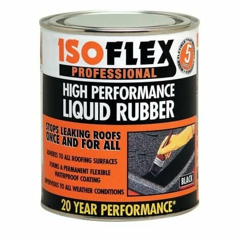 RONSEAL Isoflex Liquid Rubber Black 4.25 Litre RSLILR4L 4 RONSEAL Isoflex Liquid Rubber Black 4.25 Litre RSLILR4L - Image 2