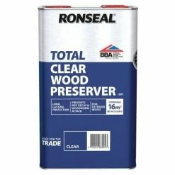 RONSEAL Trade Total Wood Preserver Clear 5 Litre RSLTTWPCL5L