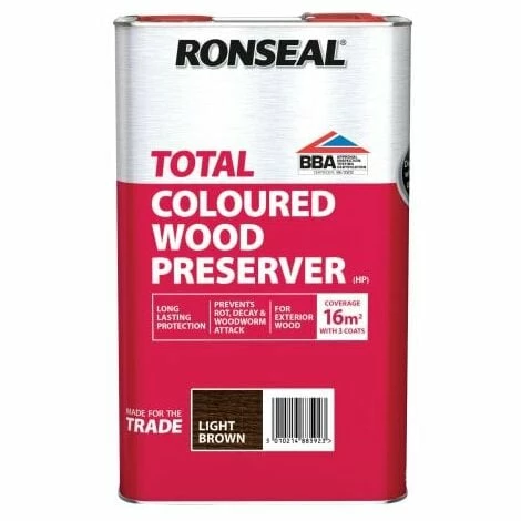 RONSEAL Trade Total Wood Preserver Light Brown 5 Litre RSLTTWPLB5L 3 RONSEAL Trade Total Wood Preserver Light Brown 5 Litre RSLTTWPLB5L