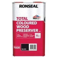 RONSEAL Trade Total Wood Preserver Black 5 Litre RSLTTWPBL5L