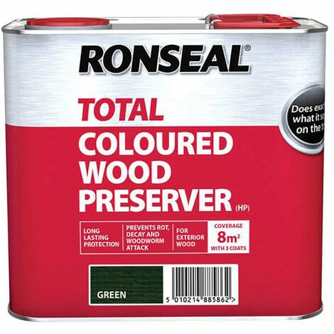 Ronseal RSLTTWPGR25L Trade Total Wood Preserver Green 2.5 Litre 3 Ronseal RSLTTWPGR25L Trade Total Wood Preserver Green 2.5 Litre