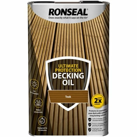Ronseal Ultimate Protection Decking Oil - 5L - Teak 3 Ronseal Ultimate Protection Decking Oil - 5L - Teak