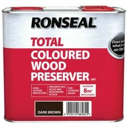 Ronseal RSLTTWPDB25L Trade Total Wood Preserver Dark Brown 2.5 Litre